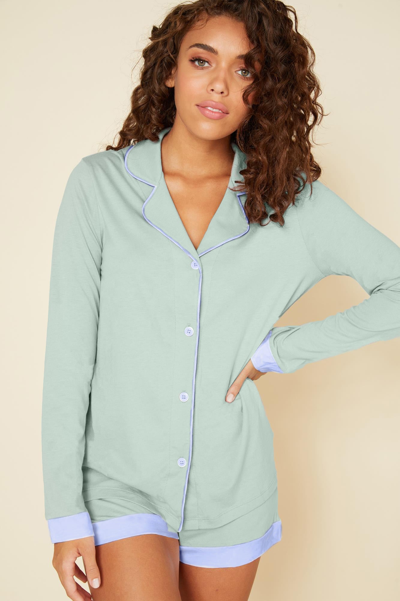 Cosabella, Bella Long Sleeve Top & Boxer Pajama Set