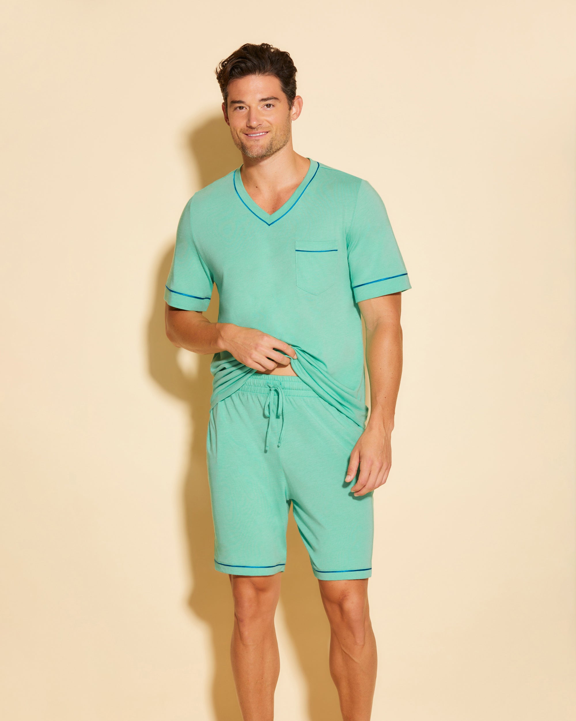 Cosabella | Bella Conjunto De Pijama Para Hombre Con Camisa De Manga Corta Y Pantalones Cortos |