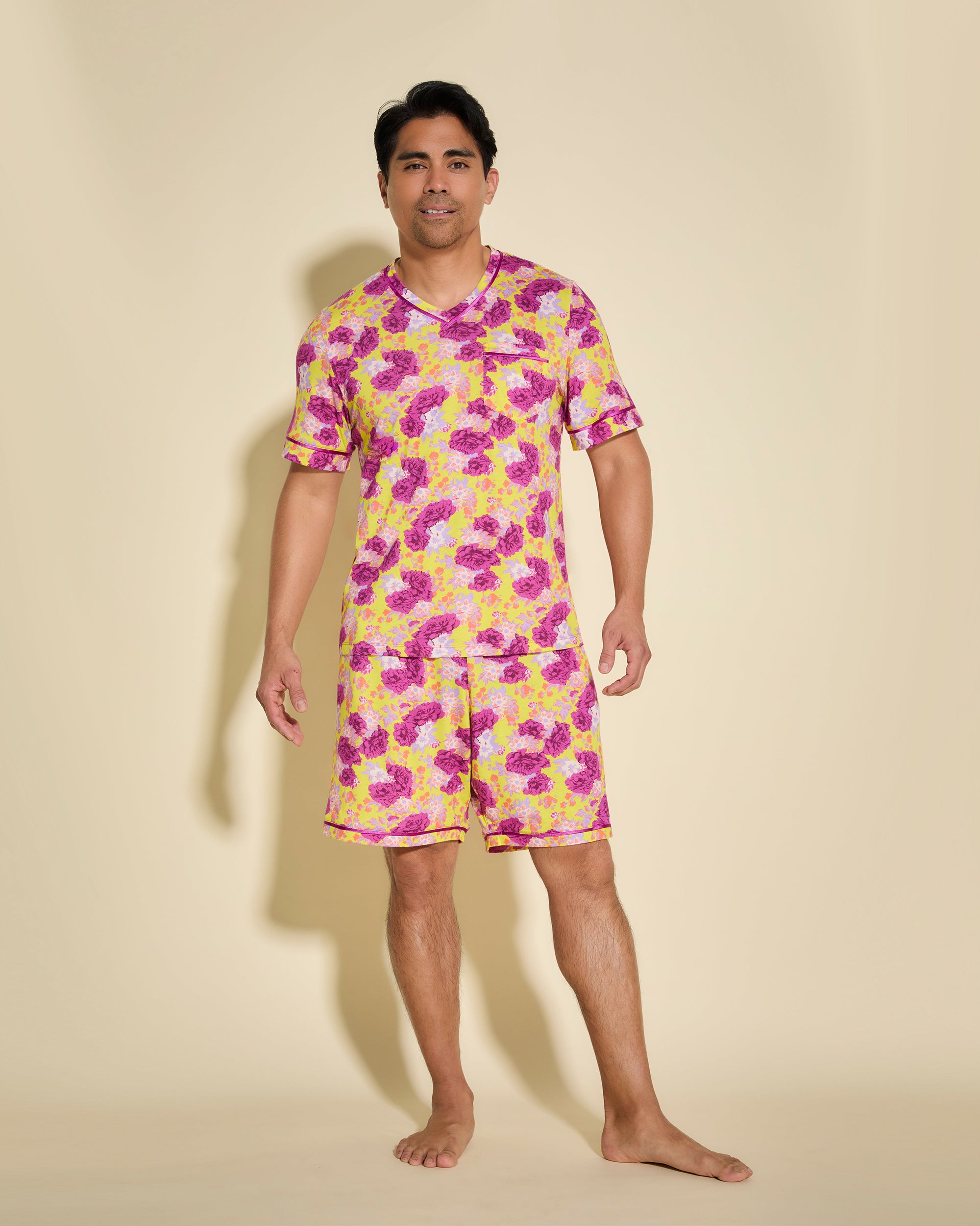 lineal estas Ceniza Cosabella | Bella Printed Conjunto De Pijama Para Hombre Con Camisa De  Manga Corta Y Pantalones Cortos | Soldes