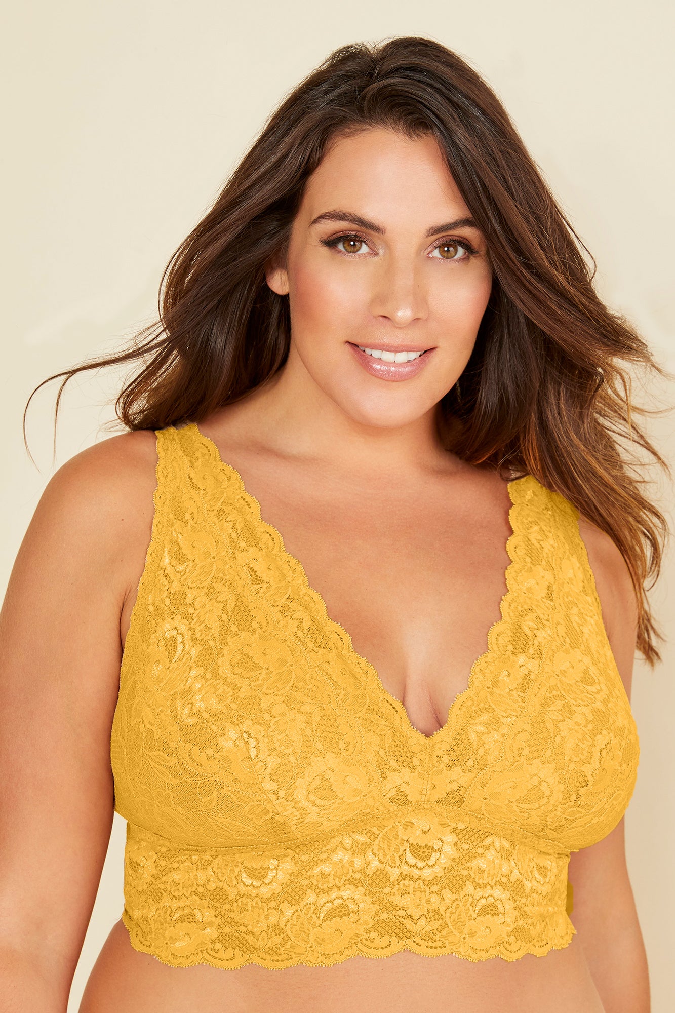 Never Say Never Plungie Longline Bralette In Erweiterten Plus Sizes