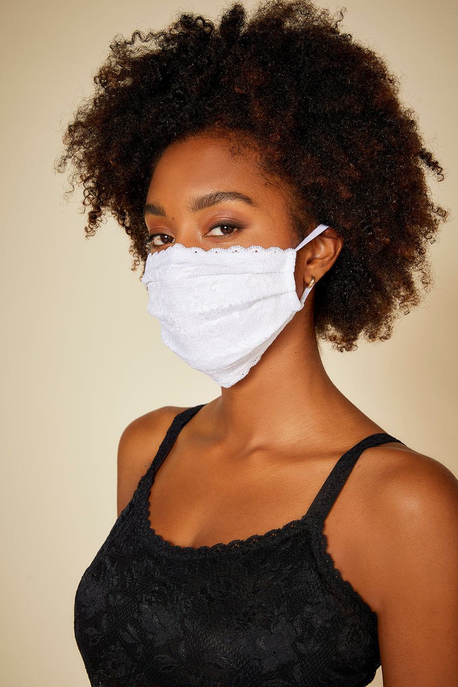 White Accessory - Never Say Never Pleated Face Mask