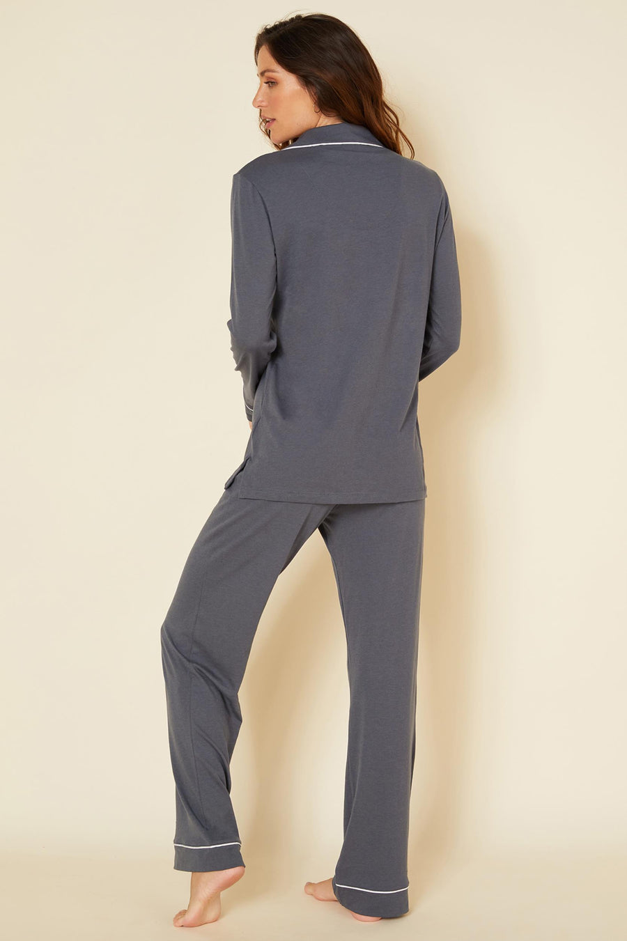 Gray Set - Bella Long Sleeve Top & Pant Pajama Set