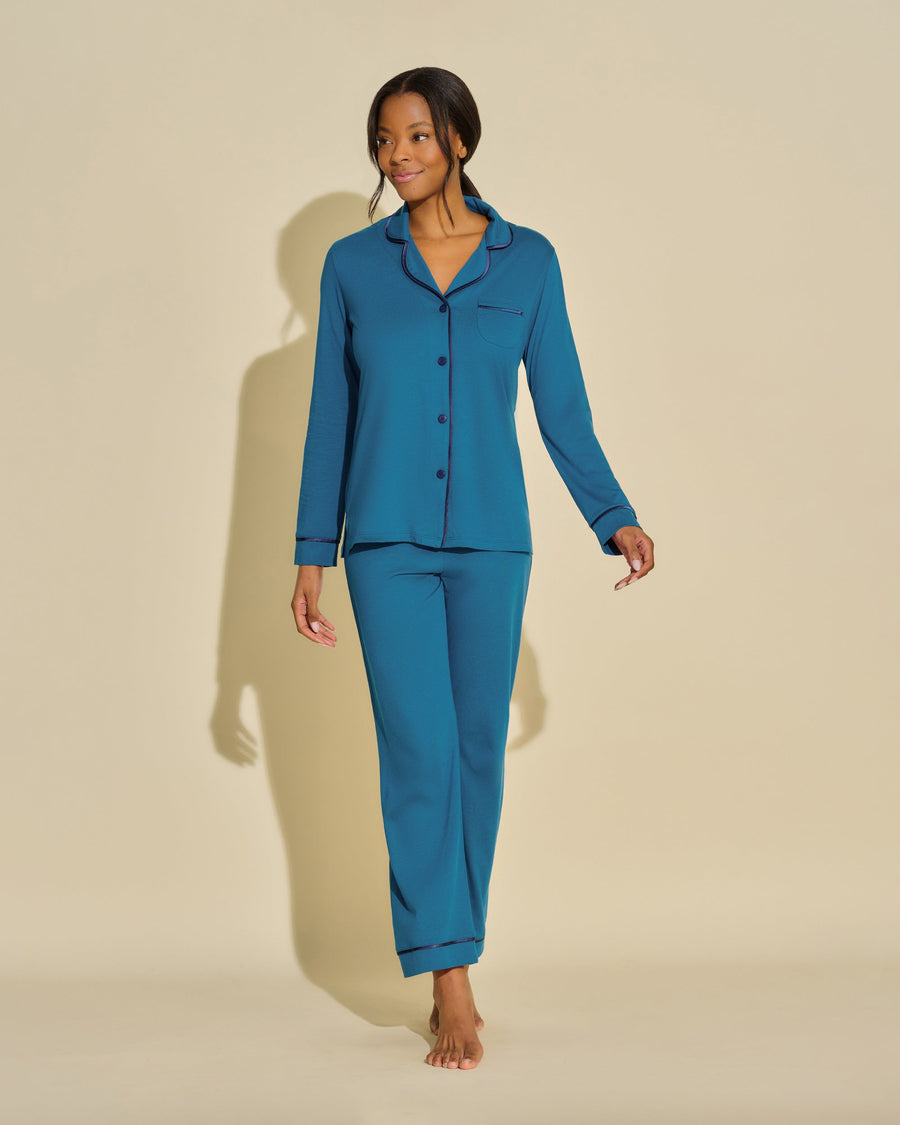 Blu Set - Bella Pigiama Con Top A Maniche Lunghe E Pantaloni