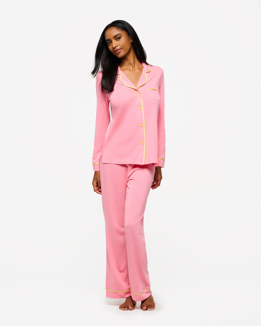 Pink Set - Bella Long Sleeve Top & Pant Pajama Set