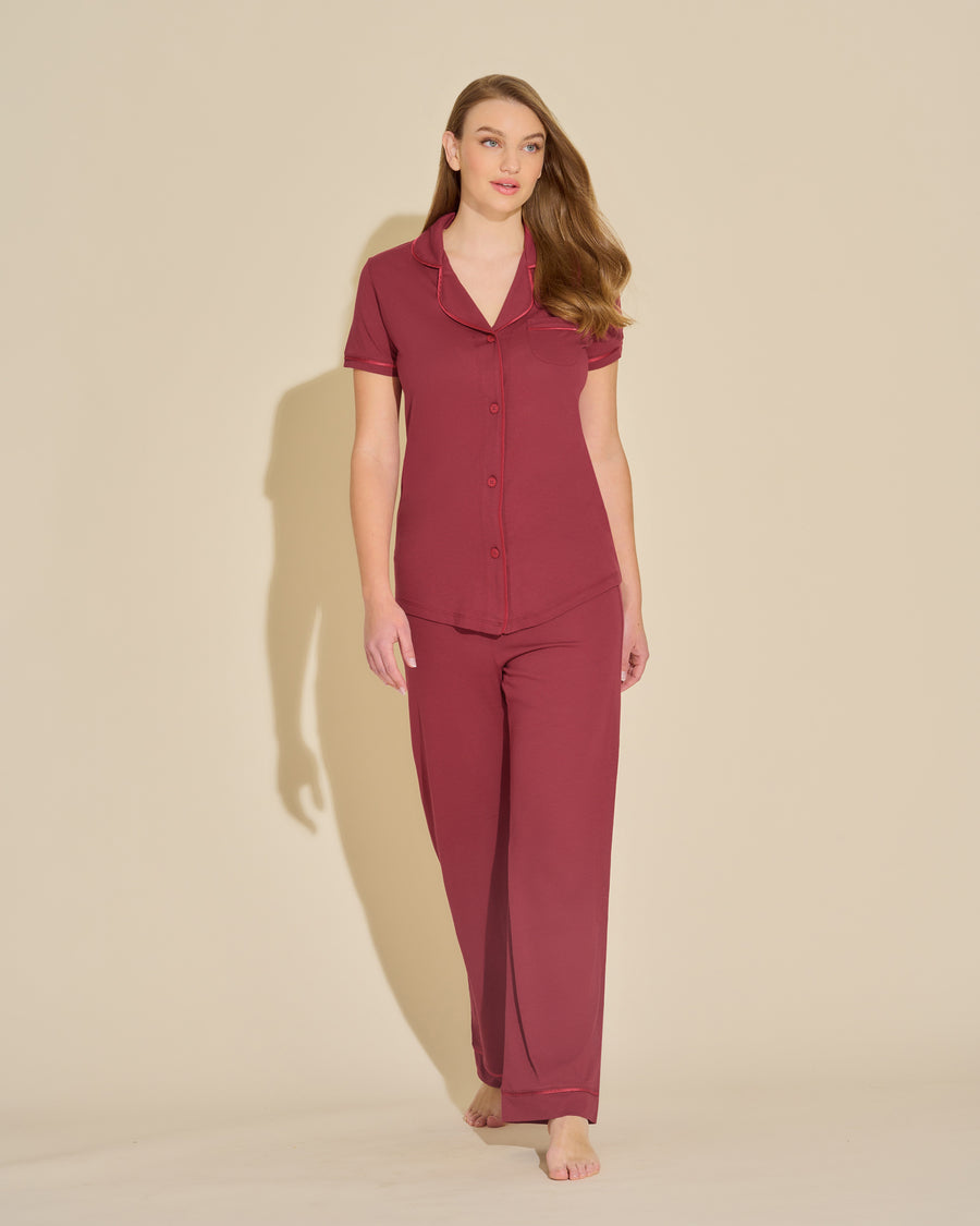 Rouge Ensemble - Bella Ensemble Pyjama Haut  À Manches Courtes Et Pantalon