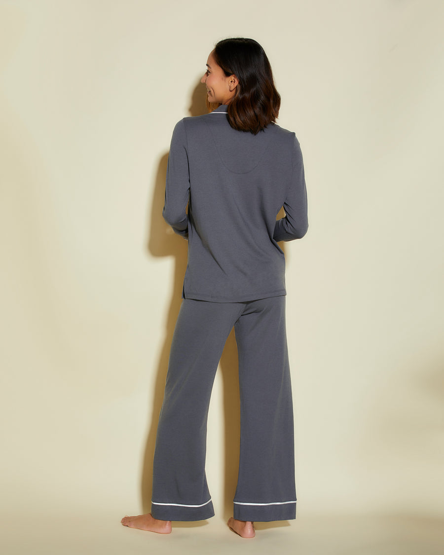 Gray Set - Bella Petite Long Sleeve Top & Pant Pajama Set
