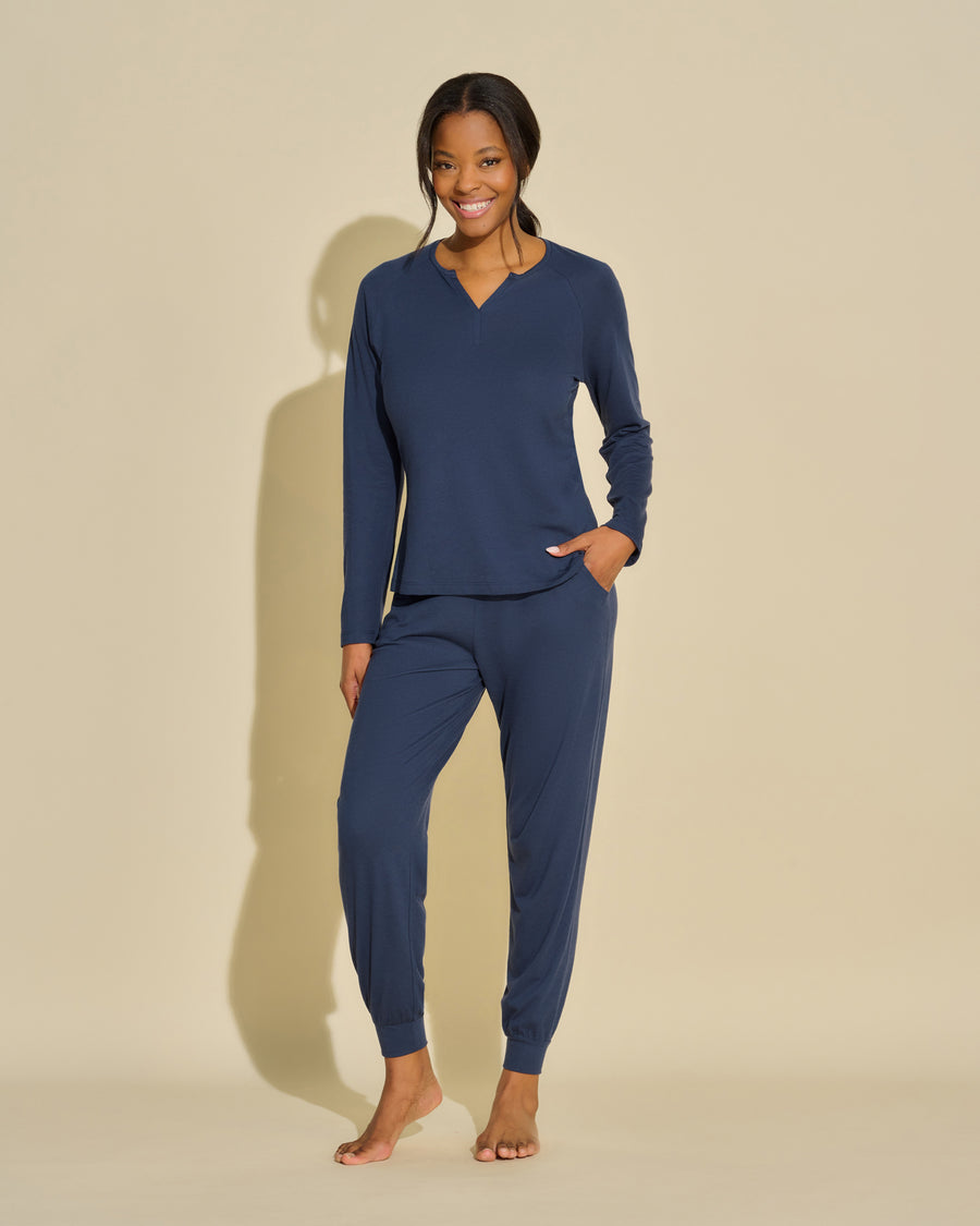 Bleue Ensemble - Bella Ensemble Top Et Pantalon De Jogging À Manches Longues