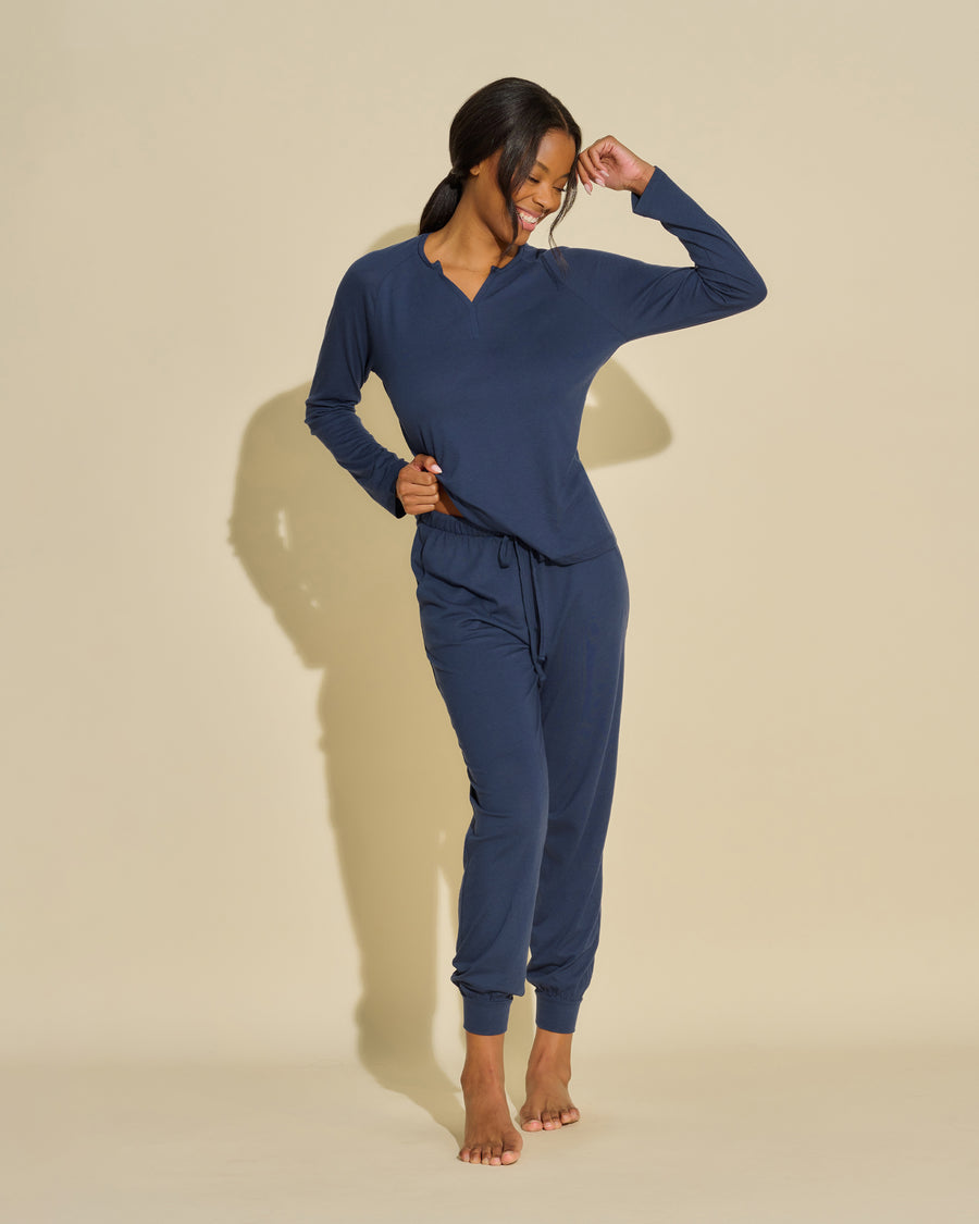 Bleue Ensemble - Bella Ensemble Top Et Pantalon De Jogging À Manches Longues