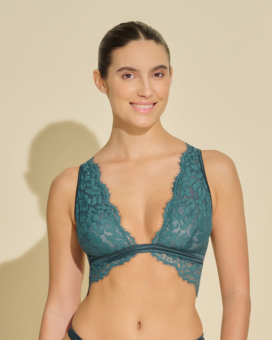 Verte Bralette - Magnolia Brassière À Grands Bonnets Triangulaires