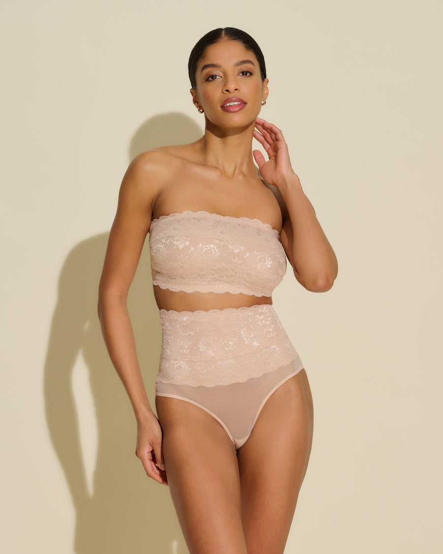 Beige Bralette - Never Say Never Curvy Flirtie Bandeau Bh