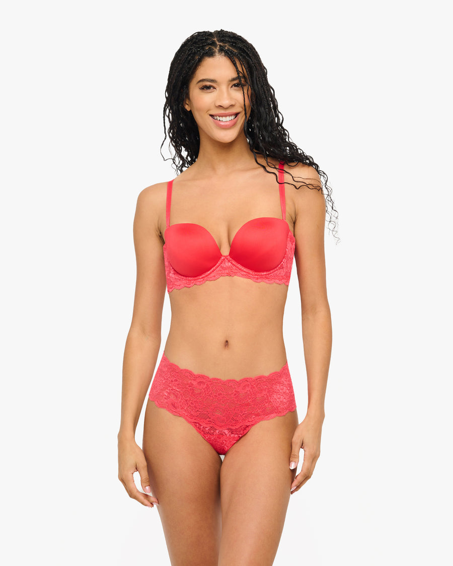 Pink Bra - Never Say Never Plungie Strapless Bra
