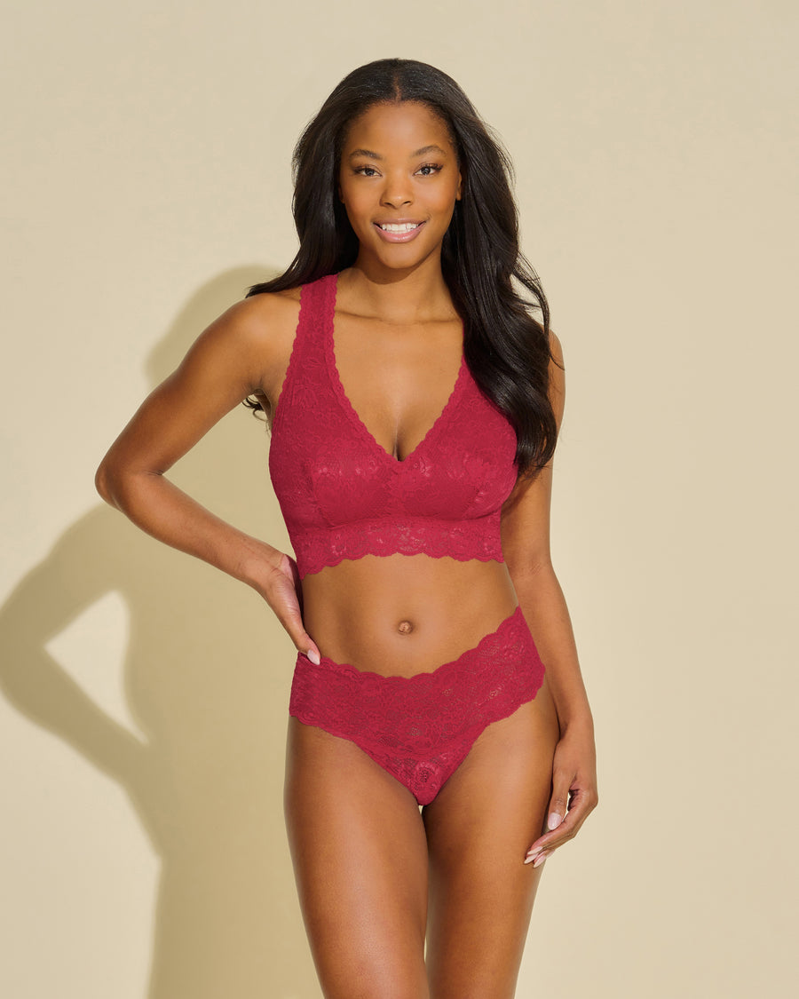 Red Bralette - Never Say Never Curvy Racie Racerback Bralette