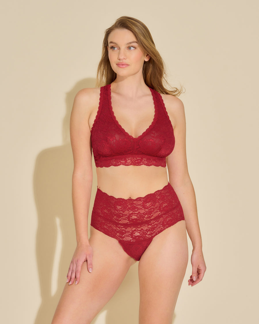 Red Bralette - Never Say Never Curvy Racie Racerback Bralette