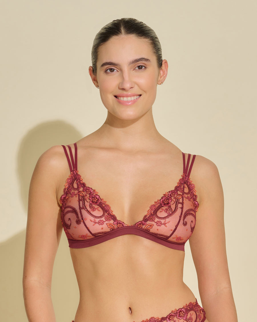 Rouge Bralette - Sanika Soutien-Gorge Triangle Doux