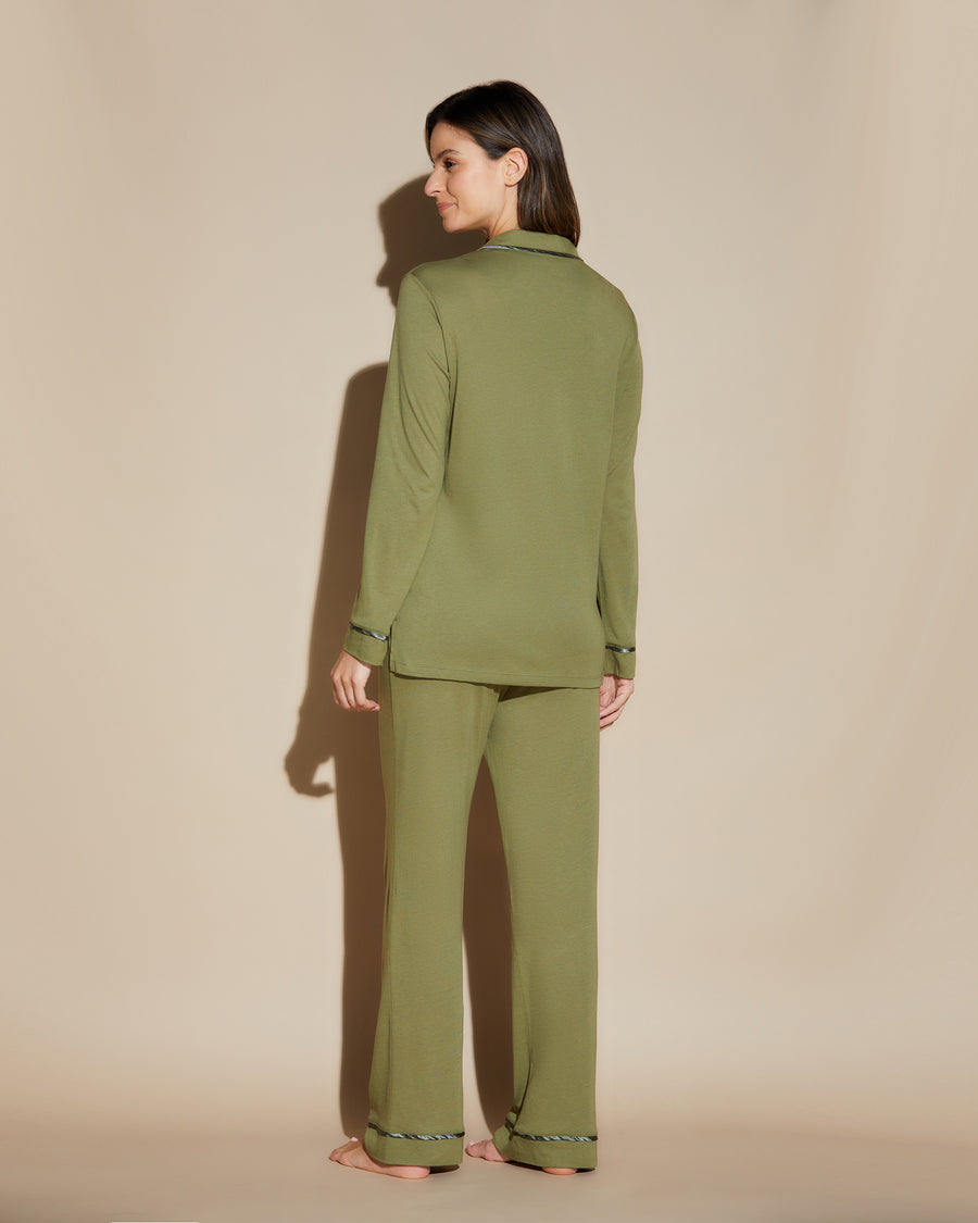 Verde Set - Bella Pigiama Set A Maniche Lunghe E Pantaloni