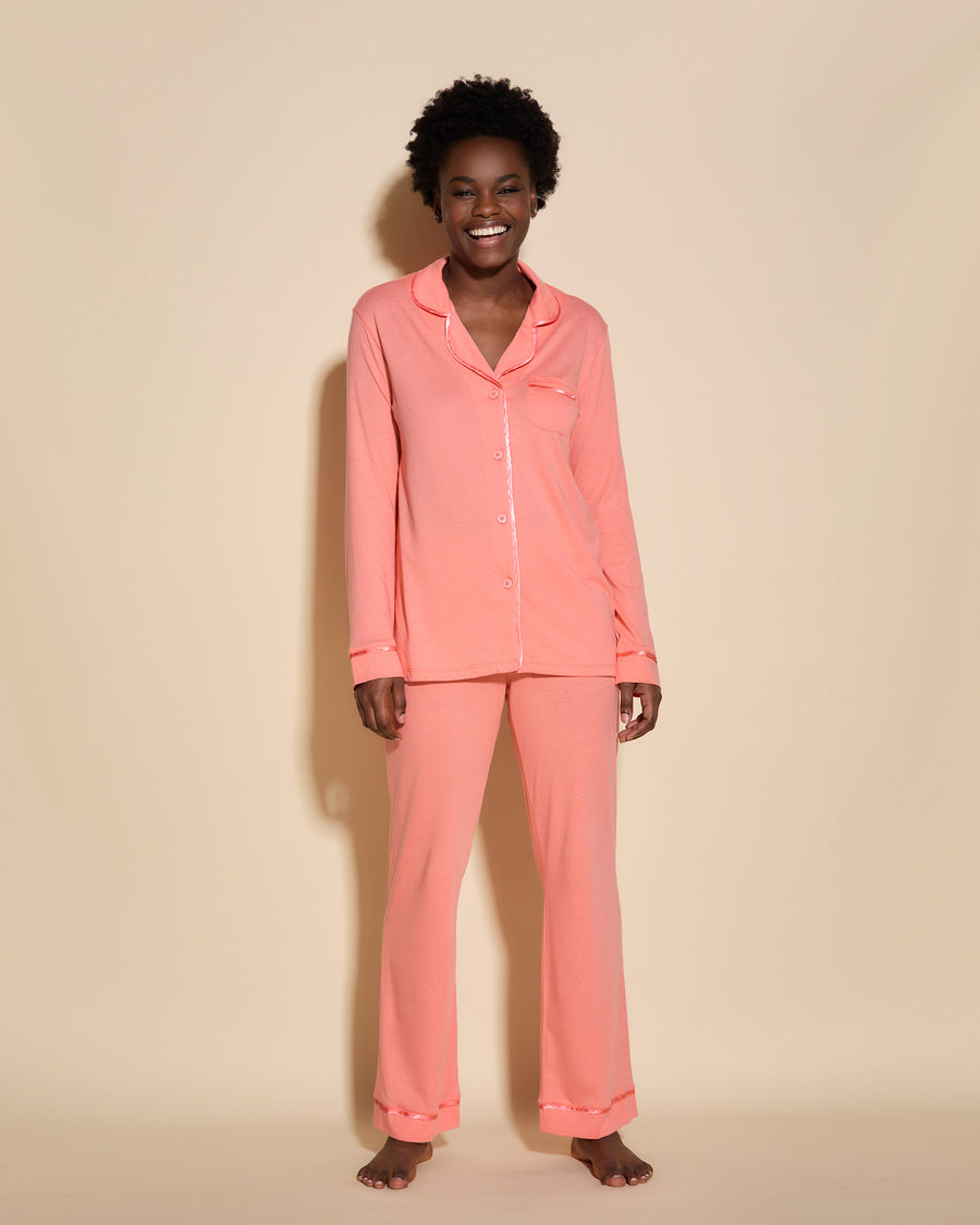 Orange Set - Bella Long Sleeve Top & Pant Pajama Set
