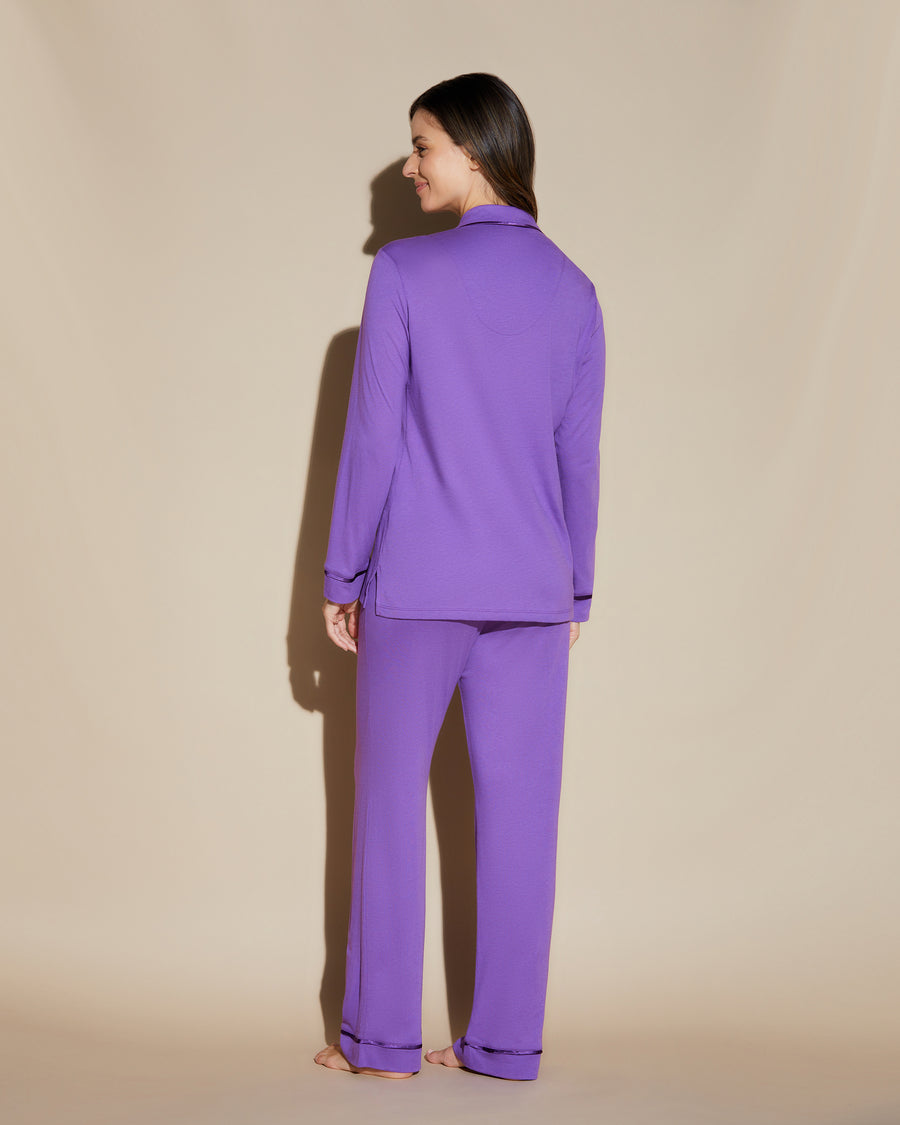 Púrpura Conjuntos - Bella Pijama Con Camisa De Manga Larga Y Pantalones