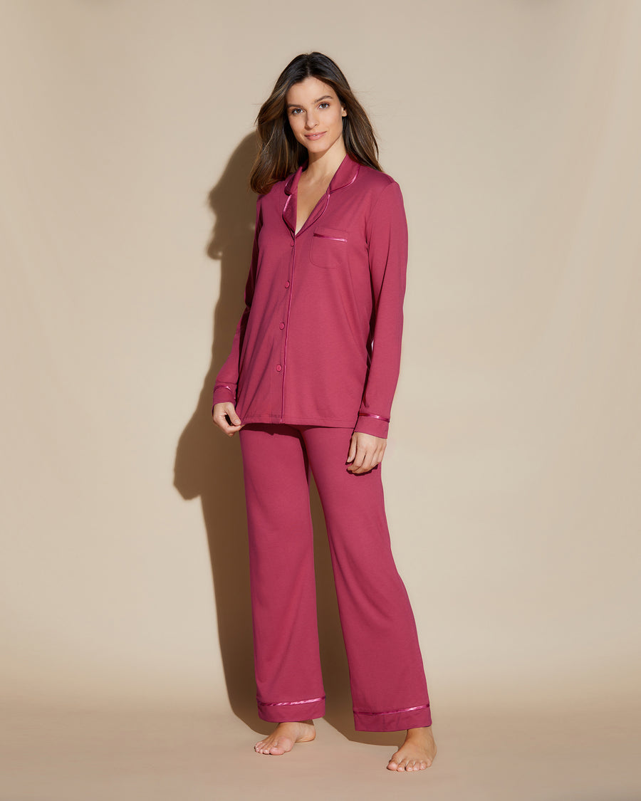 Red Set - Bella Long Sleeve Top & Pant Pajama Set