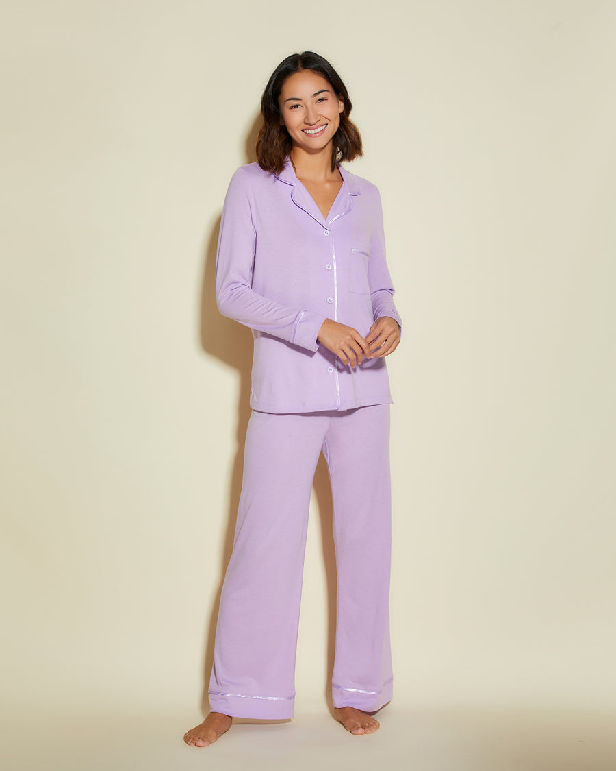 Púrpura Conjuntos - Bella Camisa De Manga Larga Y Pantalones De Pijama Petite
