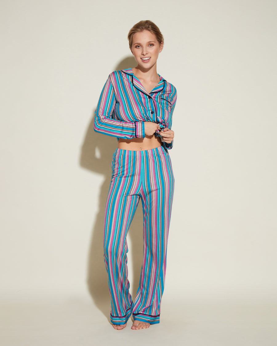 Print Set - Bella Printed Long Sleeve Top & Pant Pajama Set