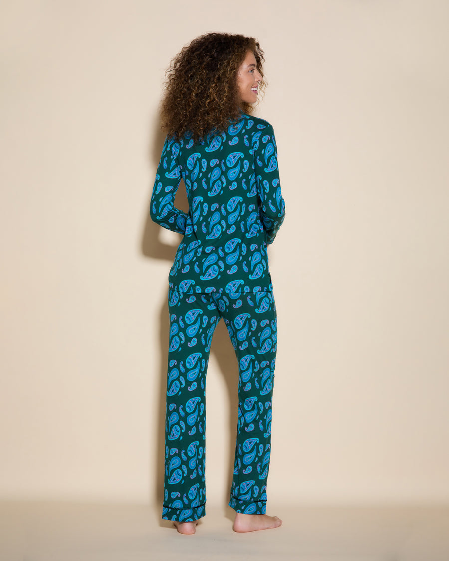 Print Set - Bella Printed Long Sleeve Top & Pant Pajamas