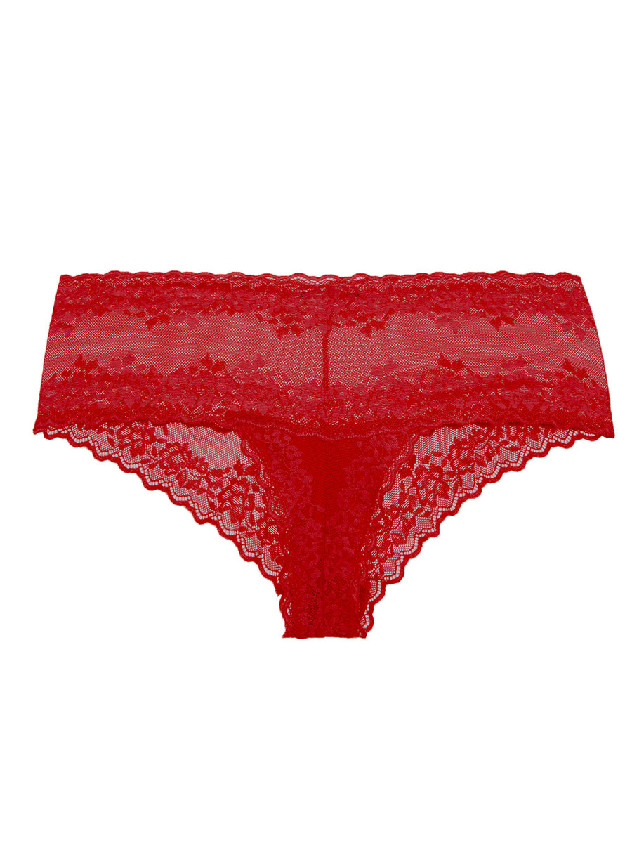 Rouge Shorty, Brianna Shorty Taille Basse En Dentelle