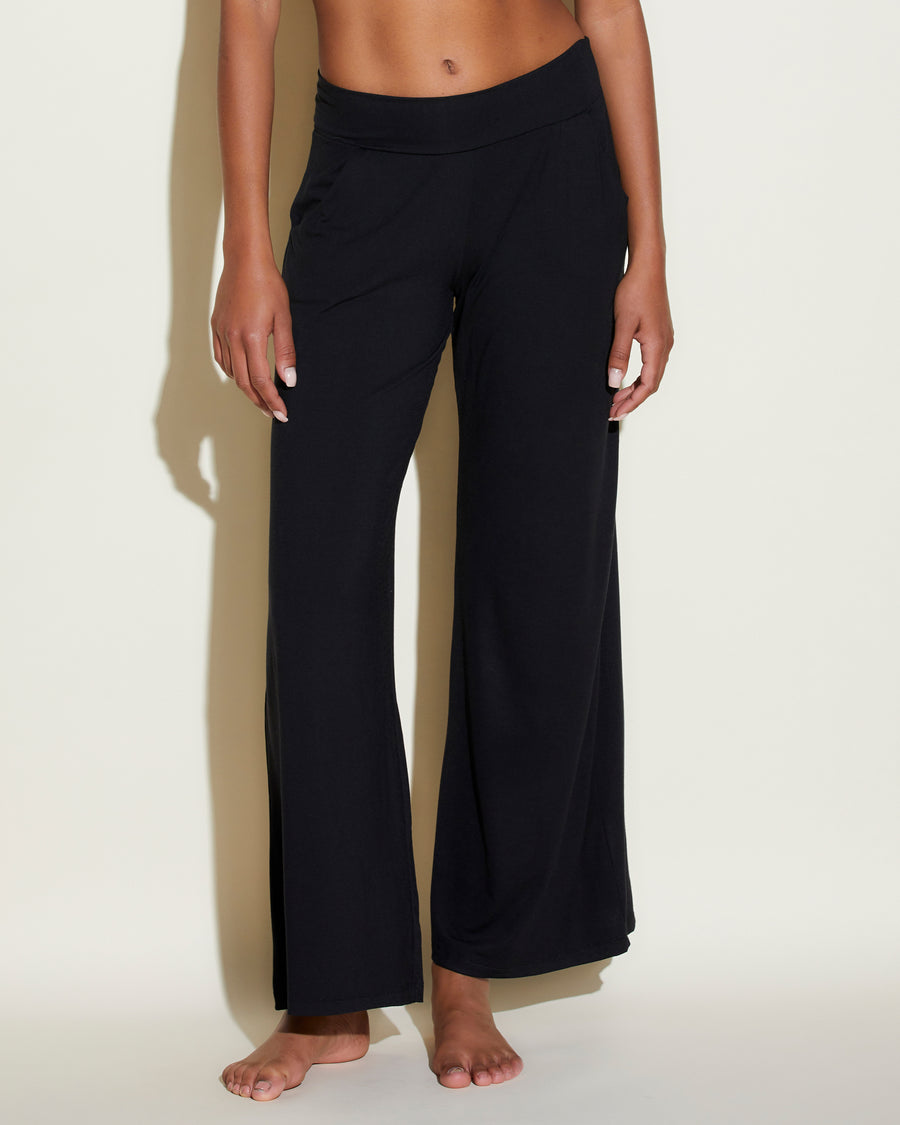 Negro Pantalones - Ceylon Modal Pantalones