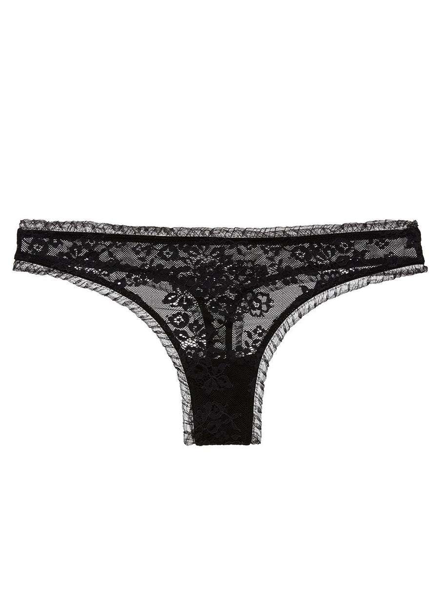 Noir String - Lourdes String Taille Basse