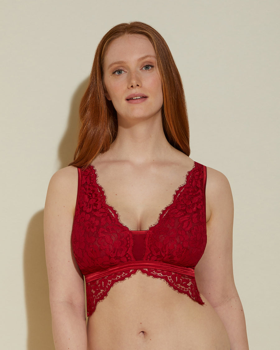 Red Bralette - Magnolia Curvy Bralette