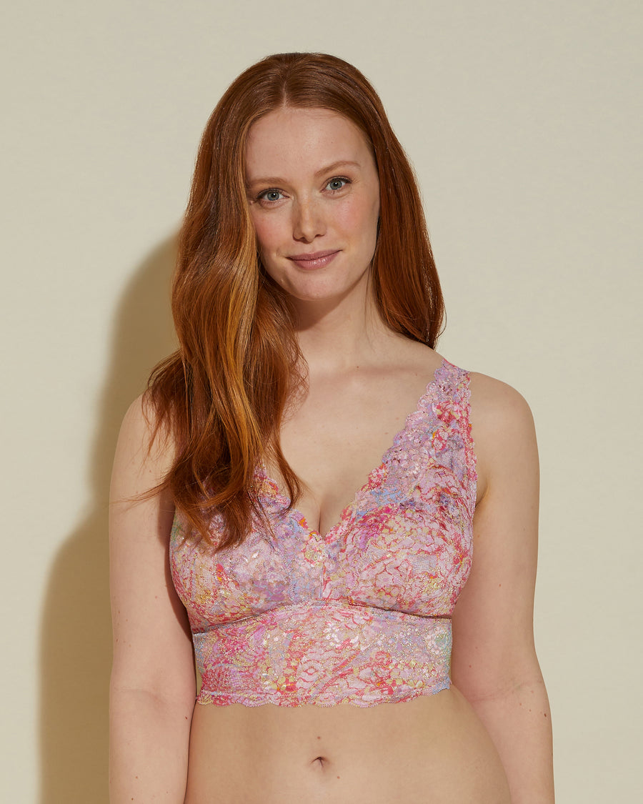 Imprimé Bralette - Never Say Never Printed Brassière Plungie Curvy Longline