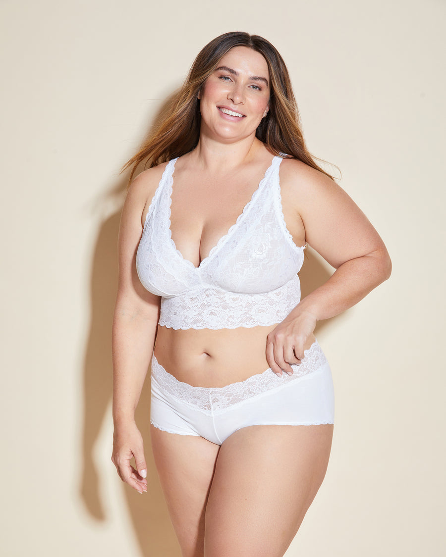 Blanc Shorty - Never Say Never Shorty Grande Taille Cheekie