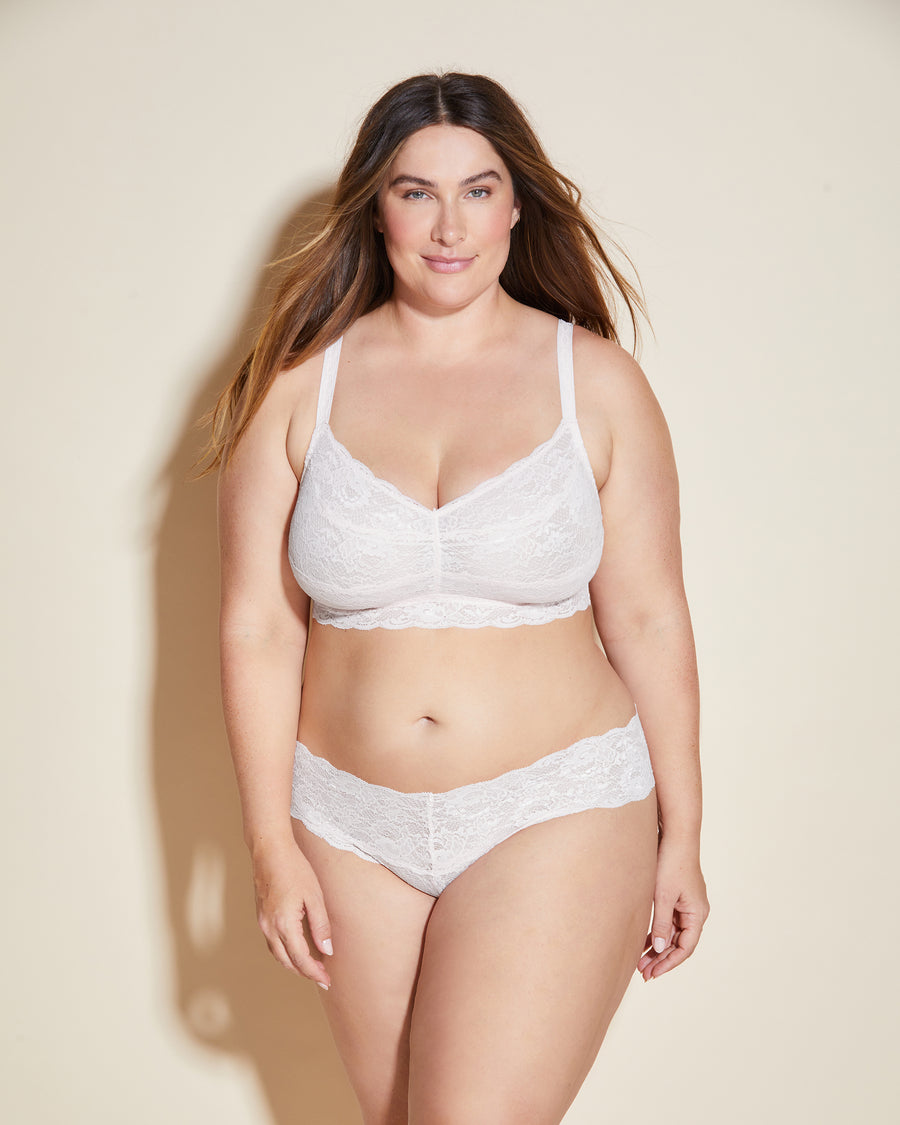 Blanc Bralette - Never Say Never Brassière Sweetie - Grande Taille