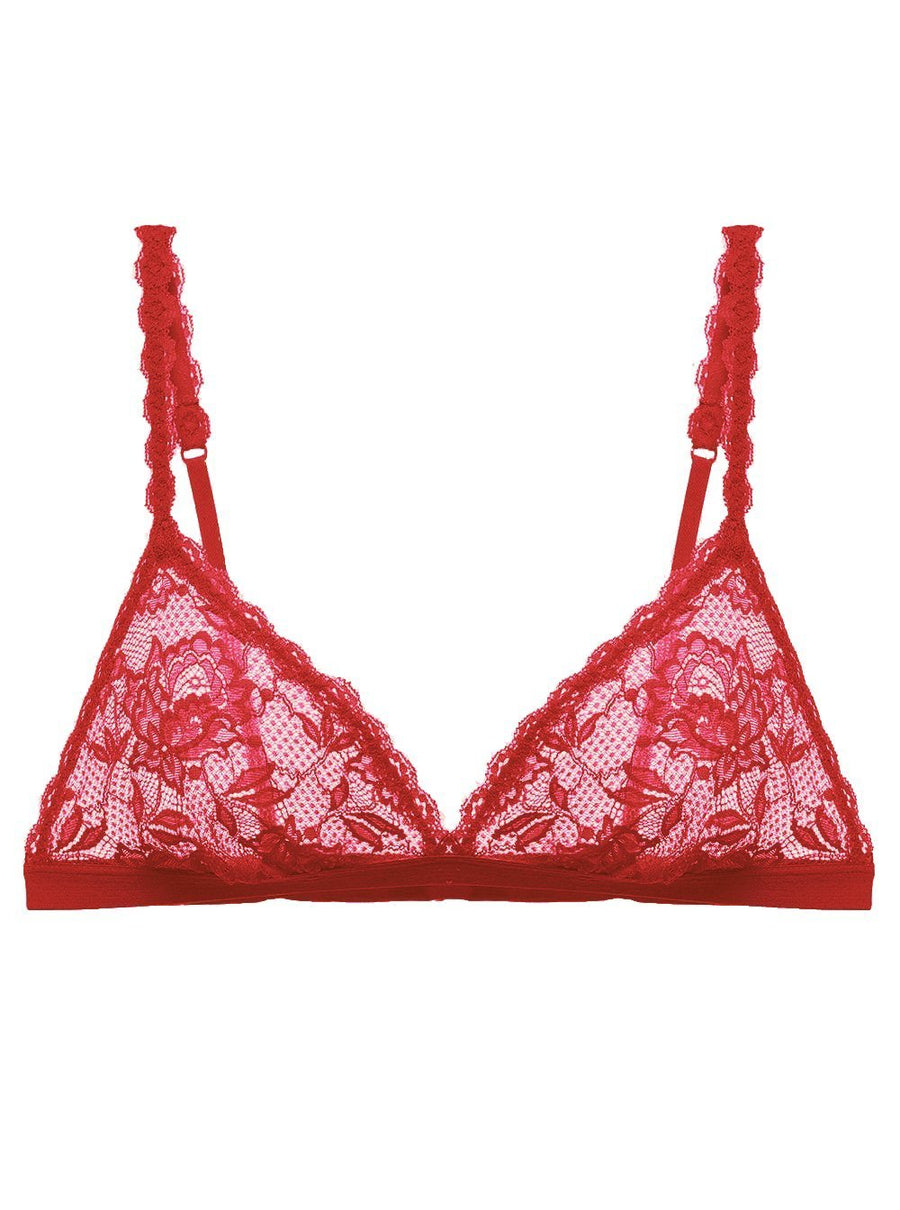 Rouge Bralette - Never Say Never Brassière À Bonnets Triangulaires Dreamie