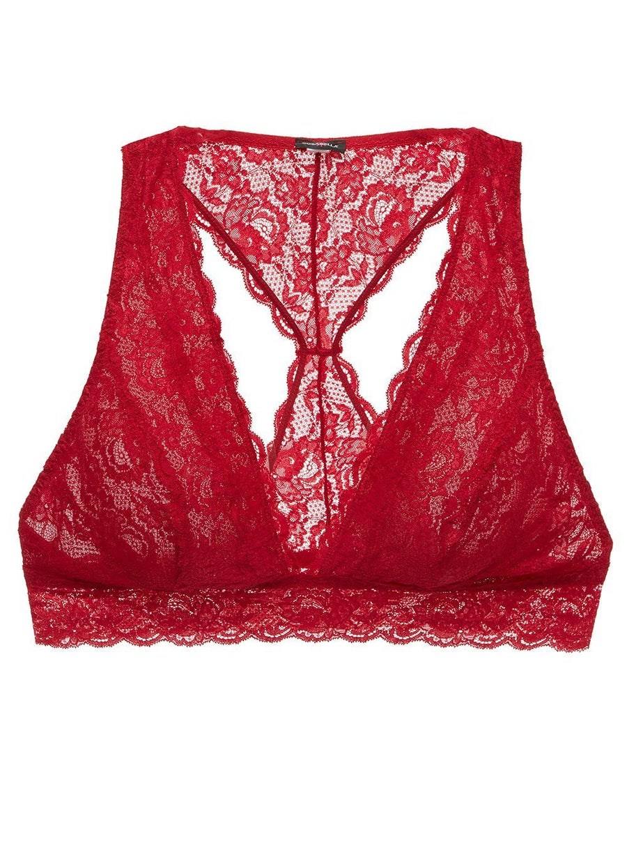 Rouge Bralette - Never Say Never Brassière À Dos Nageur Girlie