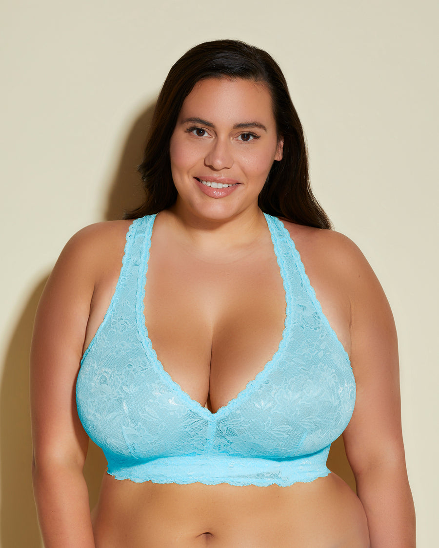 Blue Bralette - Never Say Never Ultra Curvy Racie Racerback Bralette