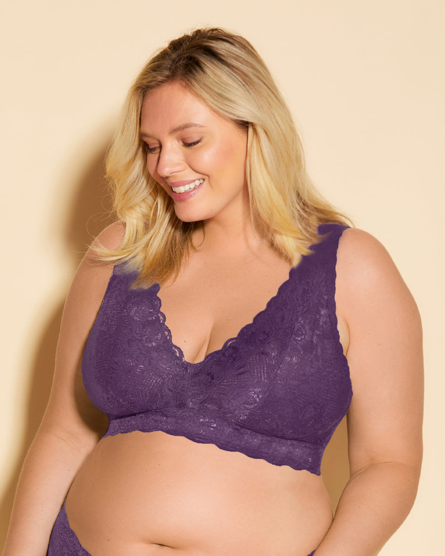 Púrpura Bralette - Never Say Never Bralette Longline De Estilo Top Ultra Curvy