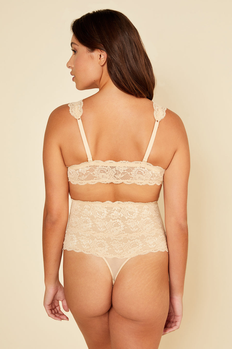 Beige Thong - Never Say Never Sexy High Waist Thong Shapewear