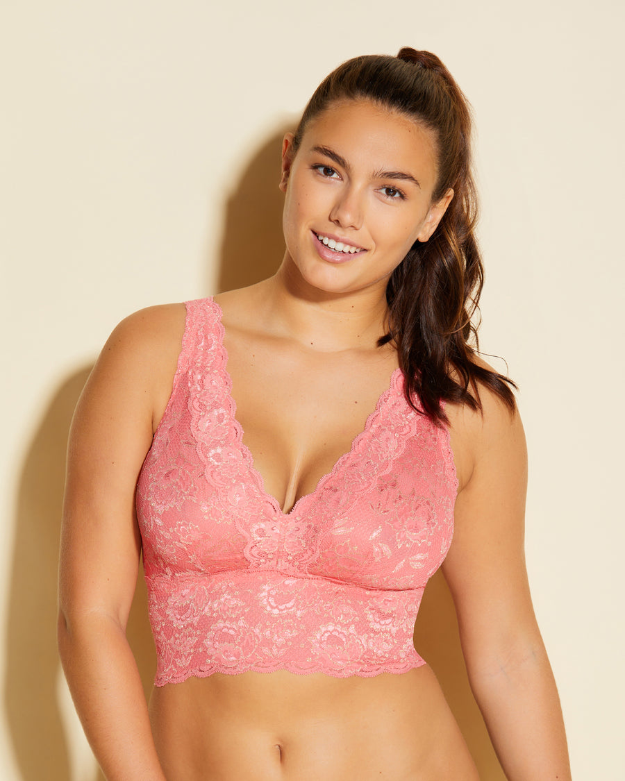 Orange Bralette - Never Say Never Metallics Curvy Plungie Longline Bralette