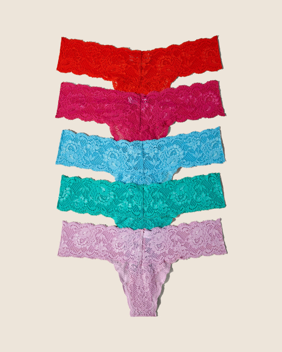 Multi Thong - Never Say Never Cutie Lr Thong 5 Pack