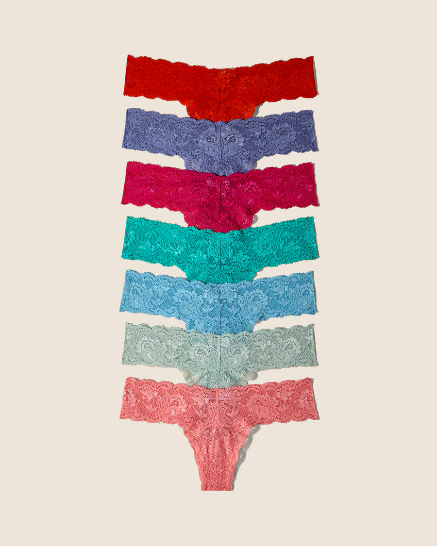 Multi Thong - Never Say Never Cutie Thong 7 Pack