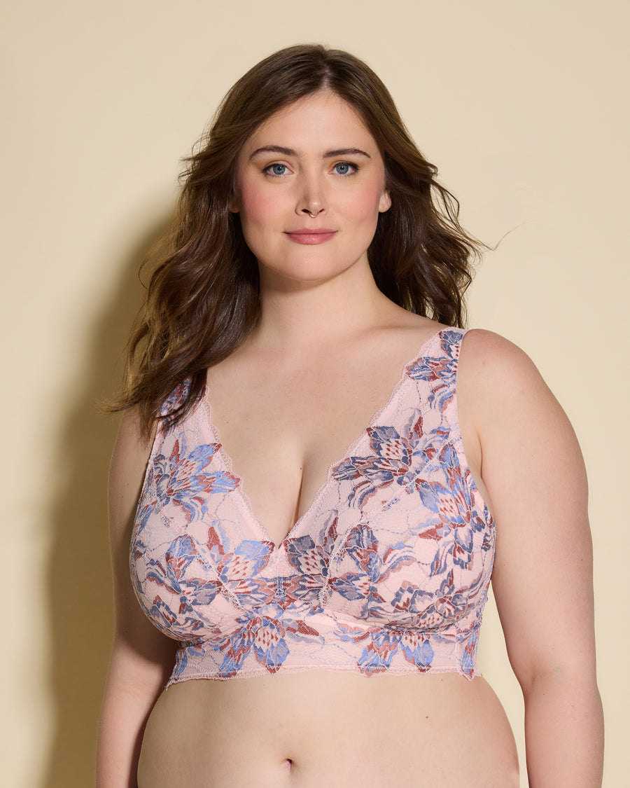 Rosa Bralette - Paradiso Bralette Con Fascia Alta Super Curvy