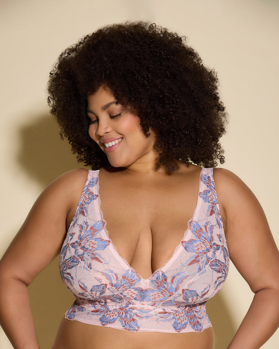 Rosa Bralette - Paradiso Bralette Con Fascia Alta Ultra Curvy