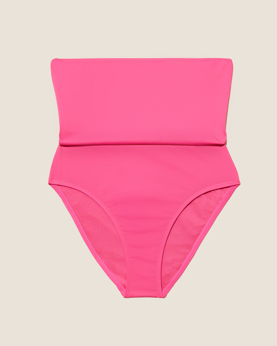 Rose Swim Bottoms - Vita Marina Bas Taille Haute